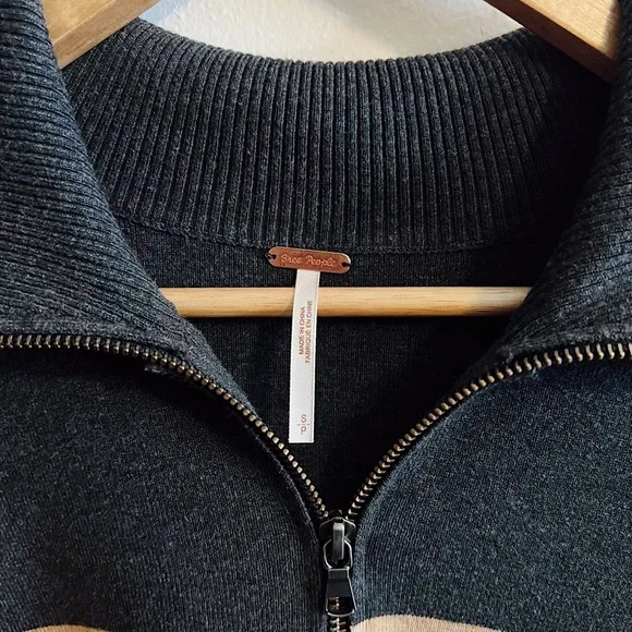 NWT Free People Coastal Stripe Clean Girl Pullover - Picture 4 of 9